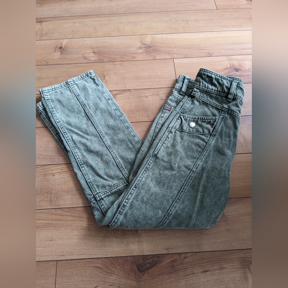 Urban Outfitters BDG Washed Green Straight Leg High Waist Jeans US 25